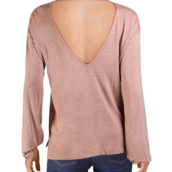 PROJECT SOCIAL Long Sleeve Medium Cut-Out Back Choker Style Pullover Sweater - Picture 8 of 9